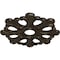 Ekena Millwork Angel Ceiling Medallion (Canopies up to 4 3/8"), 20 7/8"OD x 3 5/8"ID x 1"P, Stone Hearth Crackle CM20ANSHC - alternate 5